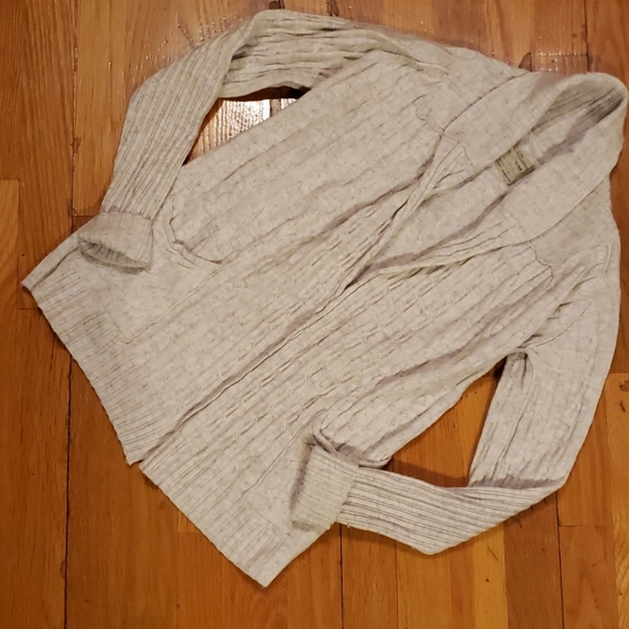All Saints Other - 🥰All Saints❤ Light Gray Cable Knit Cardigan Sz 10